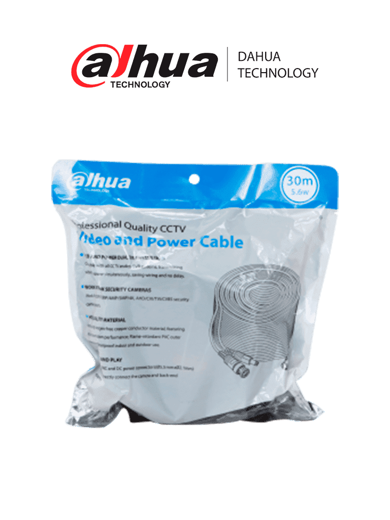 DAHUA DH-PFM942I-30-5 - Cable de 30 Metros Armado para Video y Energía/ Para Camaras Hasta 4k/ con Conectores BNC y de Energía/ Uso Exterior e Interior/ Cobre de Alta Pureza/ Soporta: AHD/CVI/TVI/CVBS/ DAHUA DH-PFM942I-30-5 - Cable de 30 Metros Armado para Video y Energía/ Para Camaras Hasta 4k/ con Conectores BNC y de Energía/ Uso Exterior e Interior/ Cobre de Alta Pureza/ Soporta: AHD/CVI/TVI/CVBS/